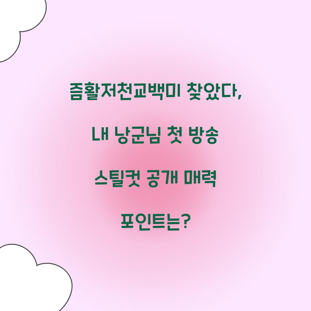 즘활저천교백미 찾았다, 내 낭군님