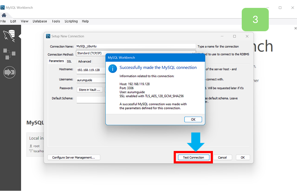 Connection을 클릭하세요.