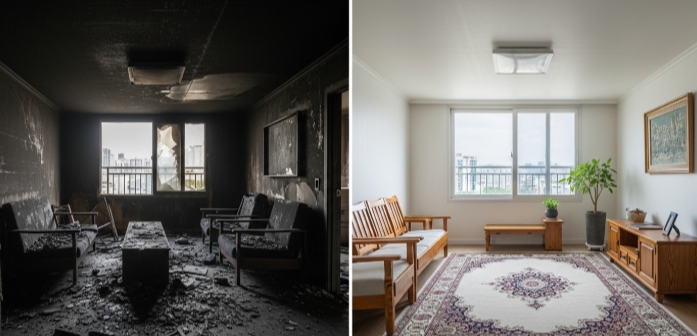 화재 청소 후 복구 인테리어