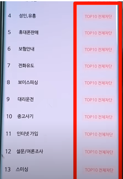 실시간 스팸 랭킹