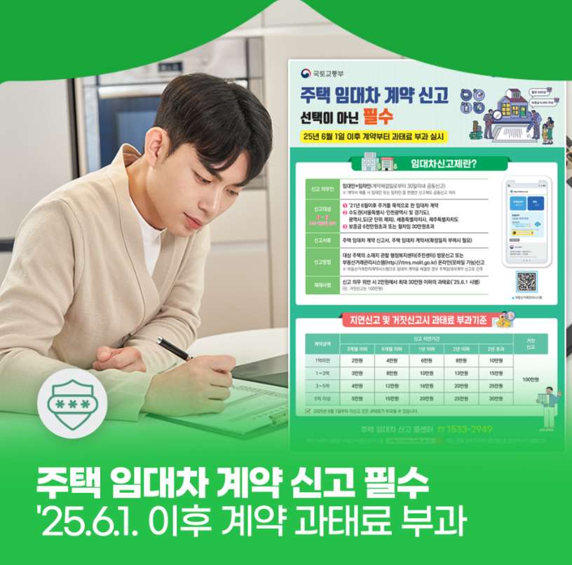 주택임대차 계약 신고 포스터