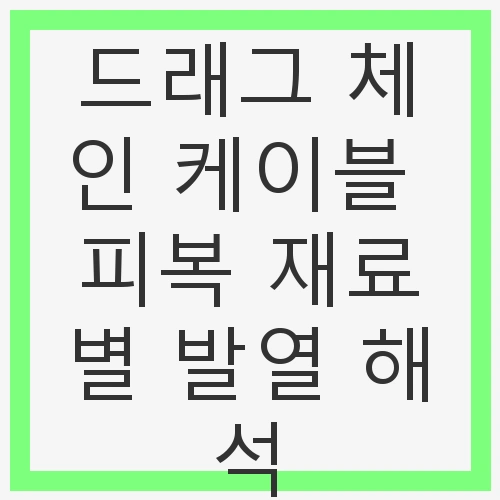드래그 체인 케이블 피복 재료별 발열