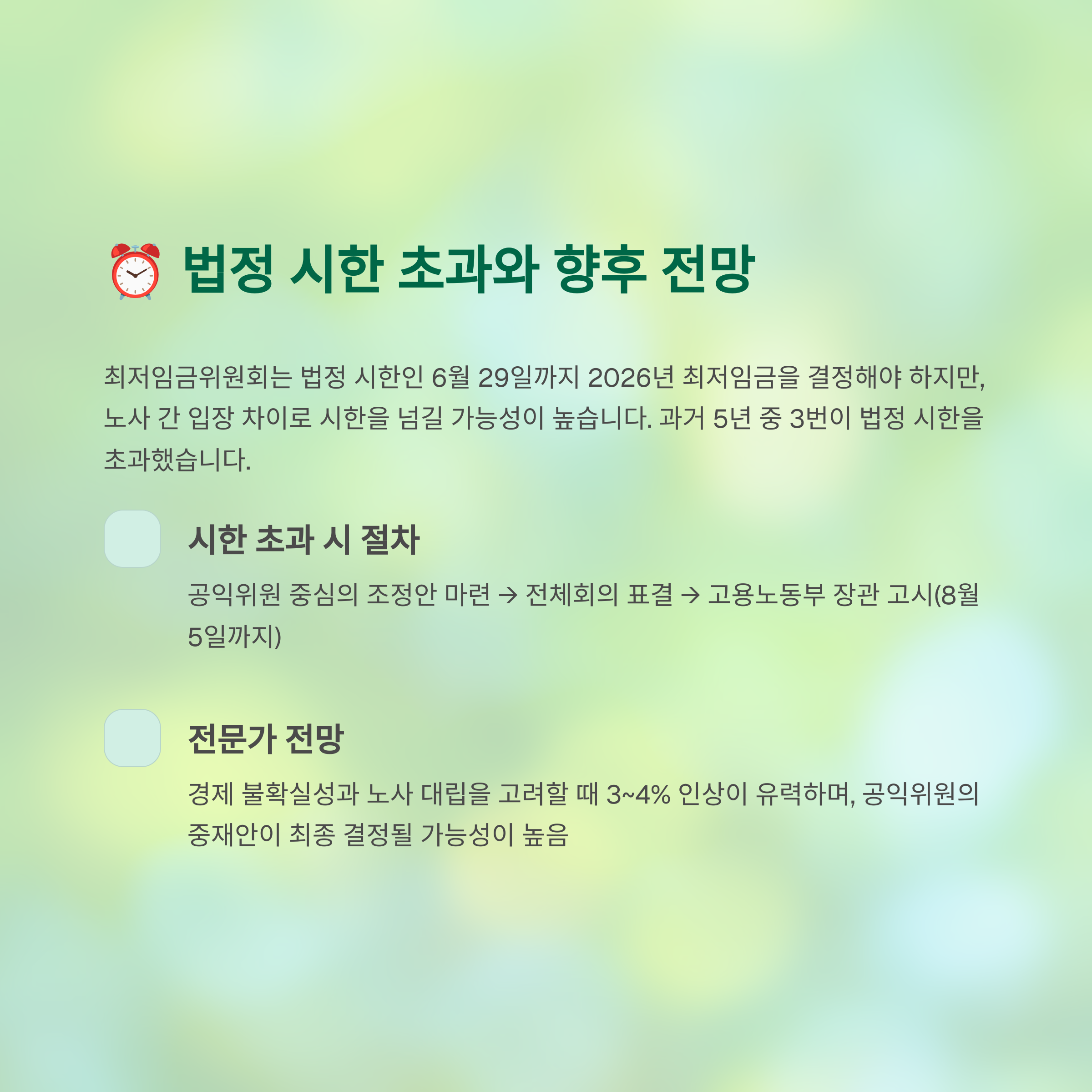 ⏰ 법정 시한 초과와 향후 전망