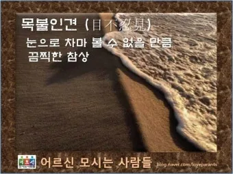 목불인견 뜻 유래 예문 반대말 유의어 안내_22