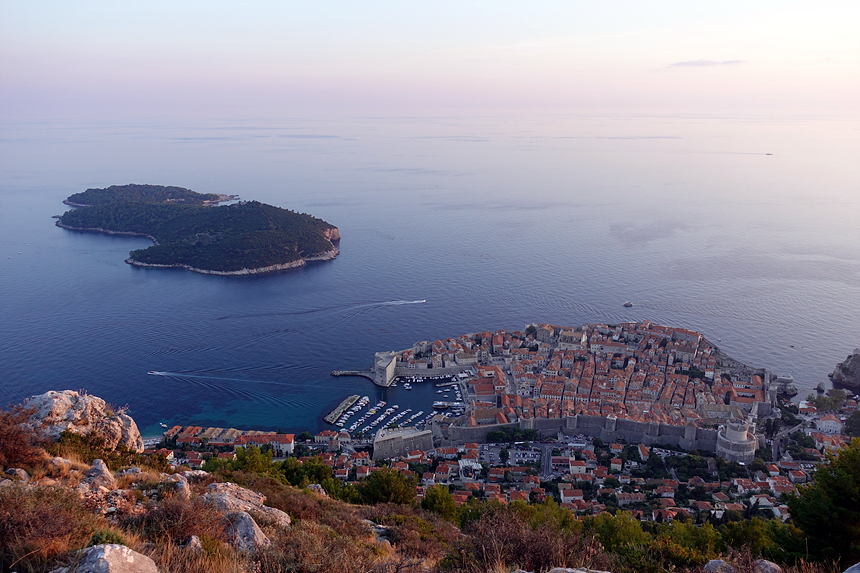 스르지산에서 내려다본 두브로브니크