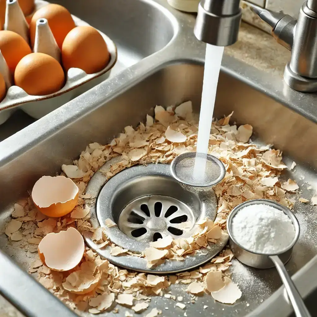 계란껍질로 싱크대세척