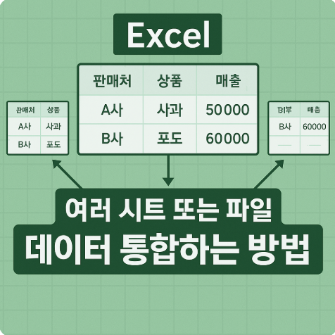 여러 시트 또는 파일의 데이터를 하나로 정리하는 법