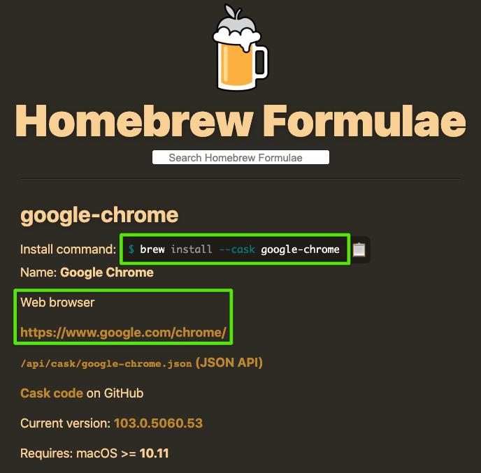 Homebrew Formulae