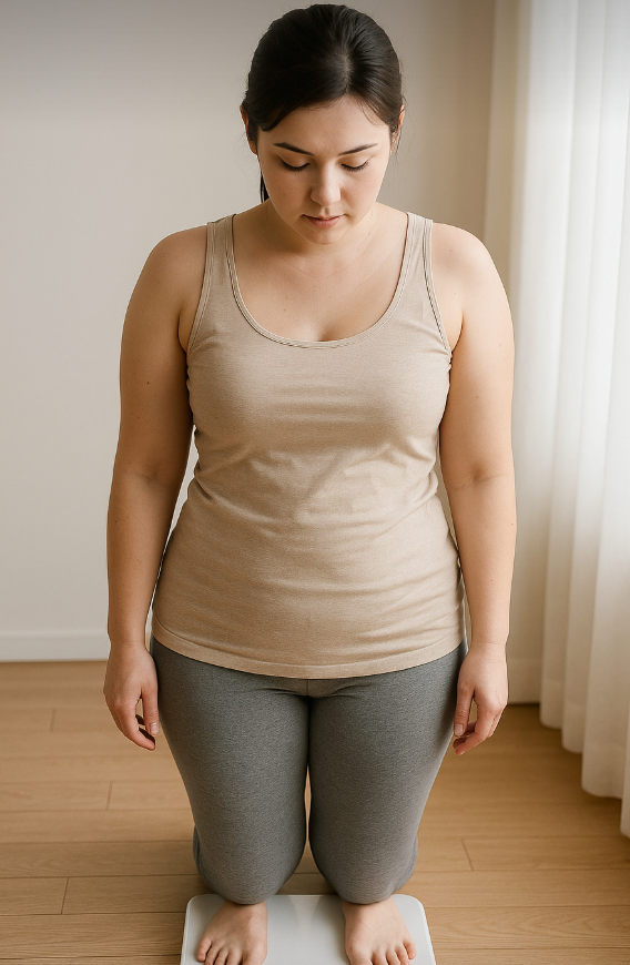 체중 재는 사람 모습