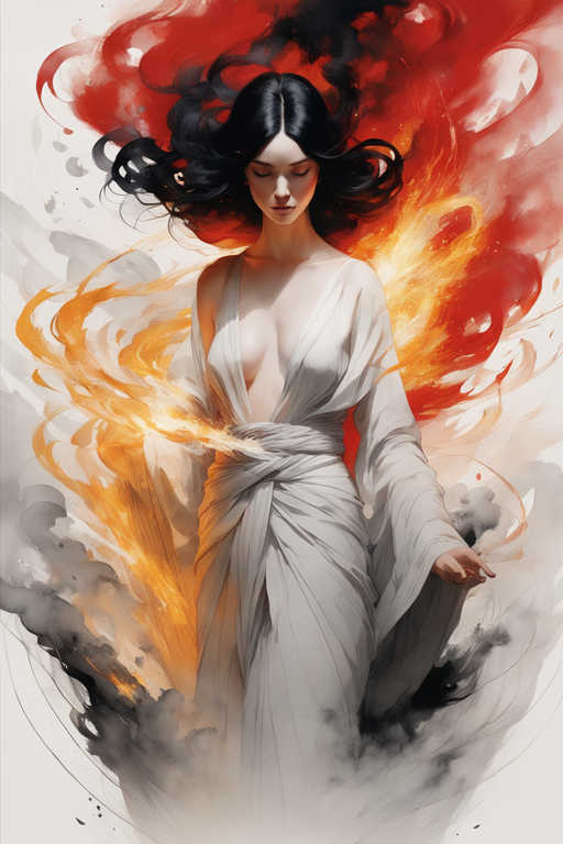 Playground AI로 생성한 그림(2) - 신비한 여자 마법사