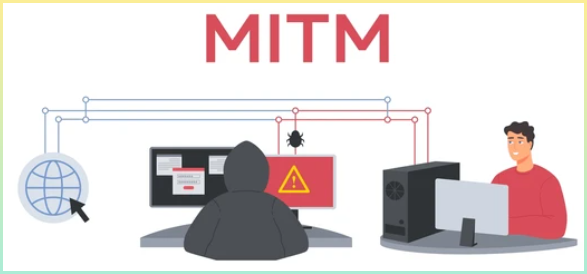 중간자 공격의 과정을 간단하게 나타내주는 이미지