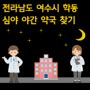 여수시 학동 심야 야간 약국 찾기