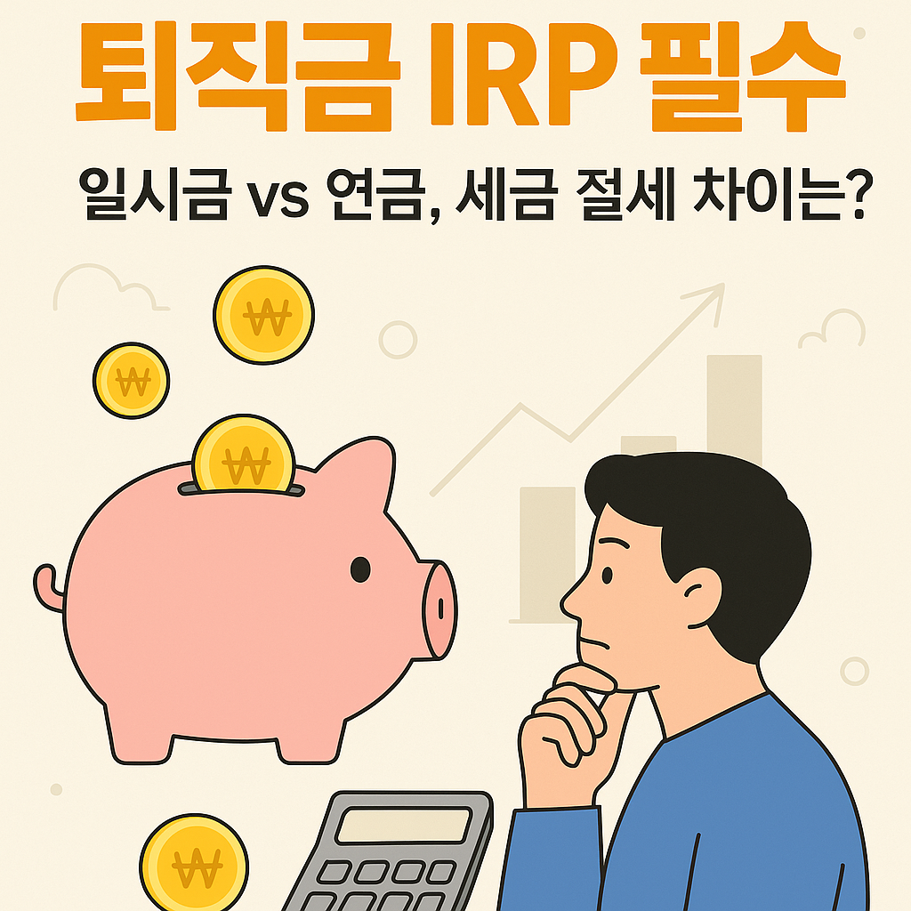 퇴직금 IRP 필수! 일시금 vs 연금, 세금 절세 차이는?
