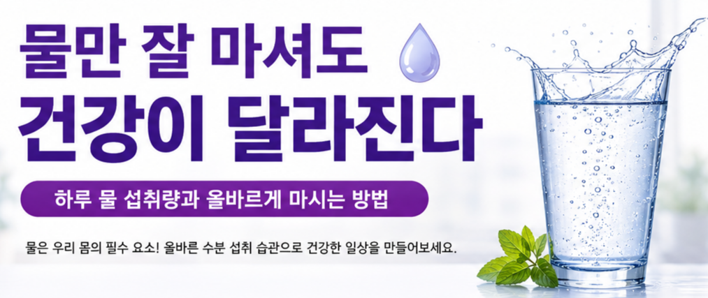 물만 잘 마셔도 건강이 달라진다｜하루 물 섭취량과 올바르게 마시는 방법