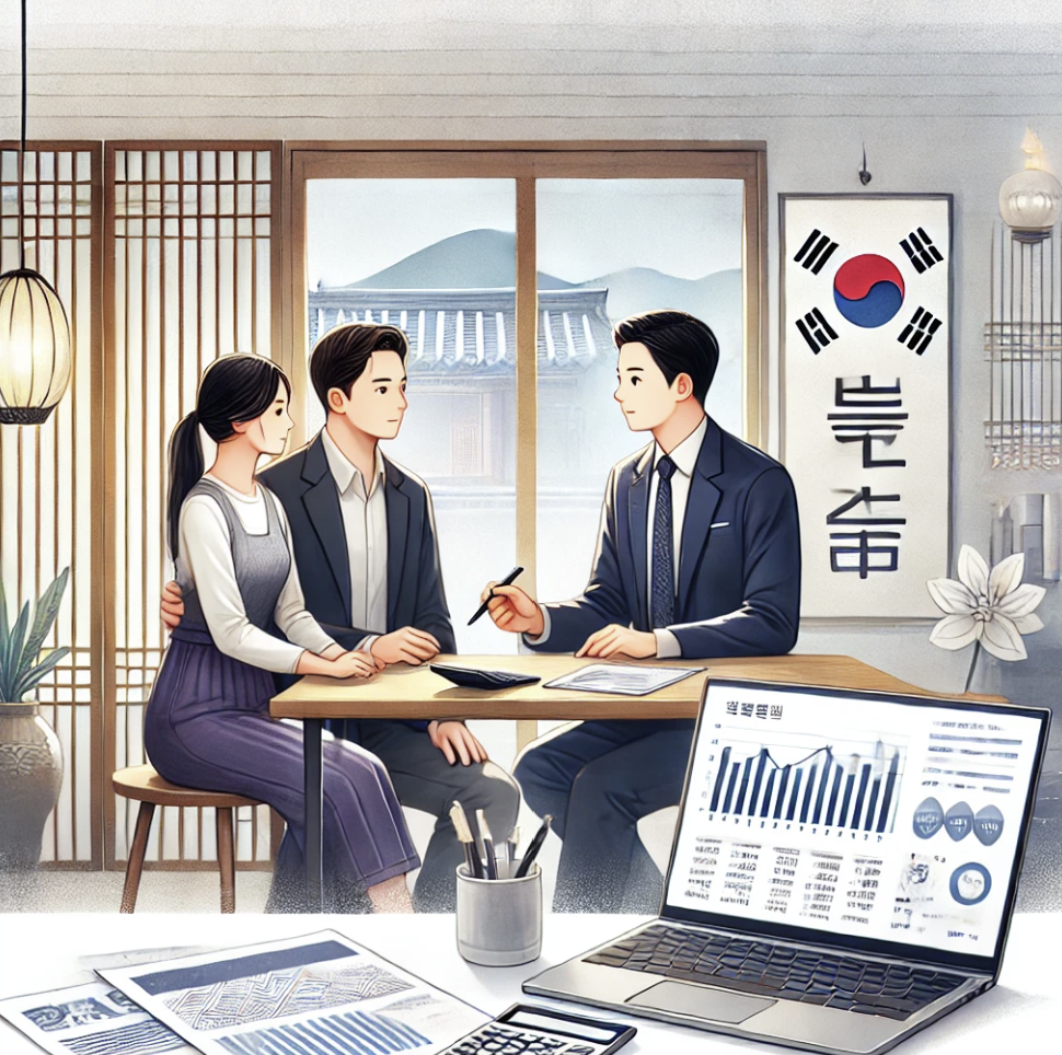 증여세절약에 대해 상담받는 고객