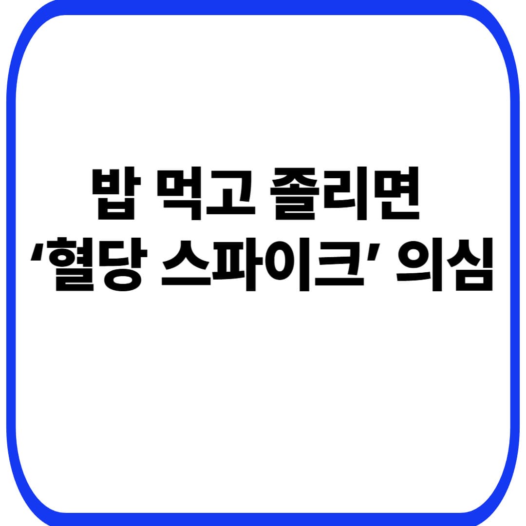 혈당 스파이크란? 40대가 특히 조심해야 하는 이유: 식곤증&middot;폭식&middot;야식으로 이어지는 &lsquo;당 롤러코스터&rsquo; 끊는 법