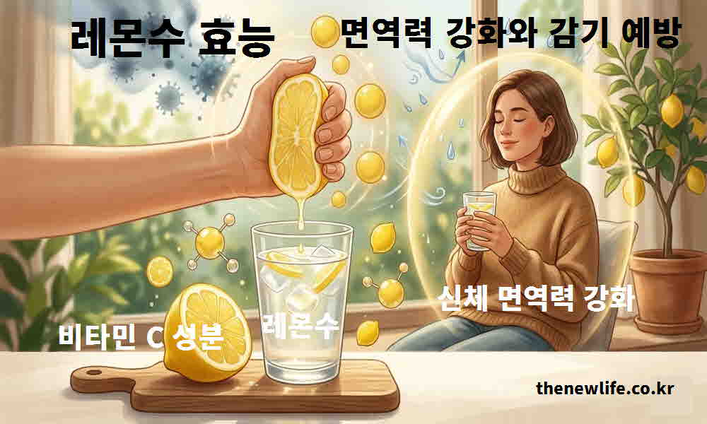 레몬수 효능 면역력 강화 감기 예방