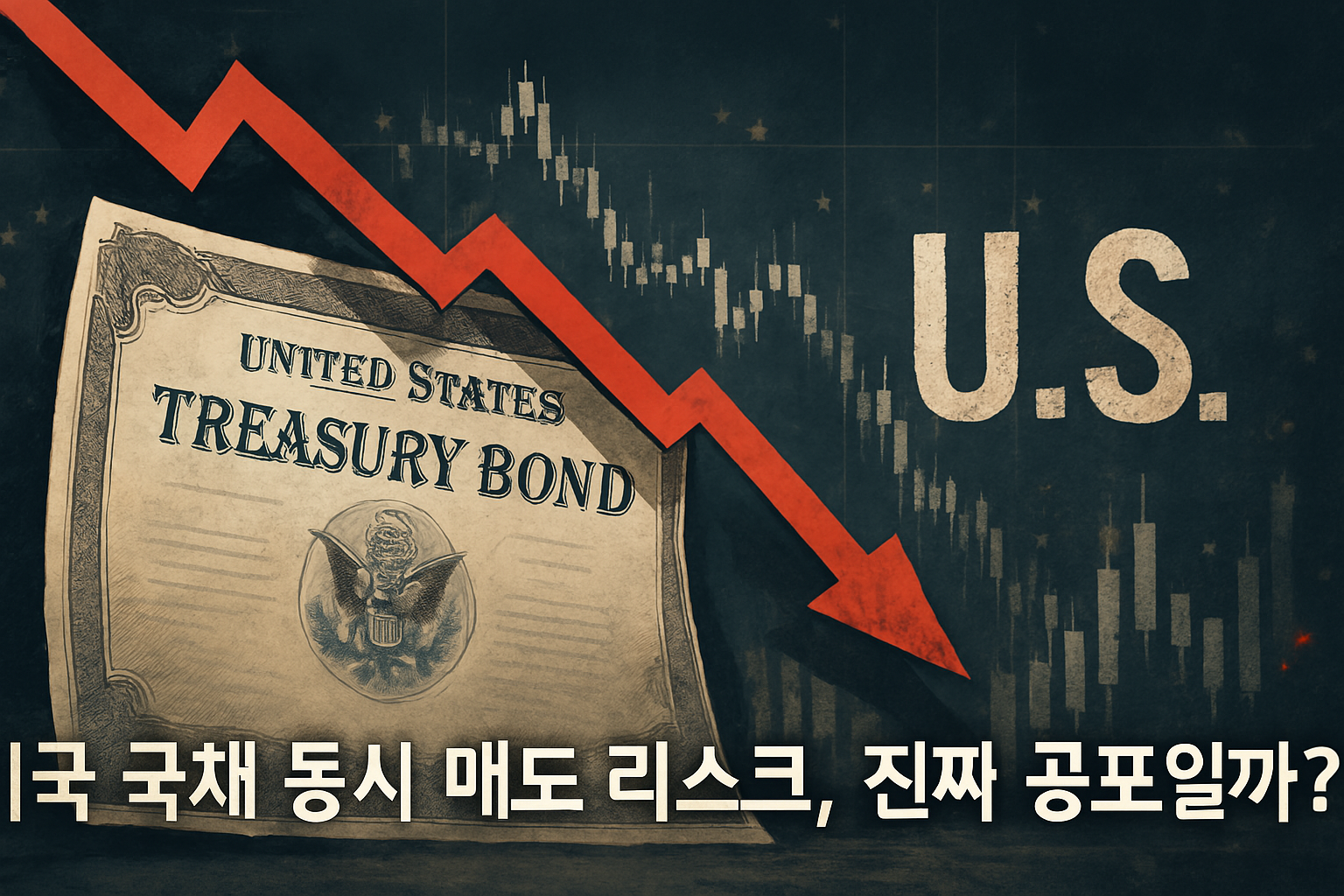 미국 국채 동시 매도 리스크 일러스트