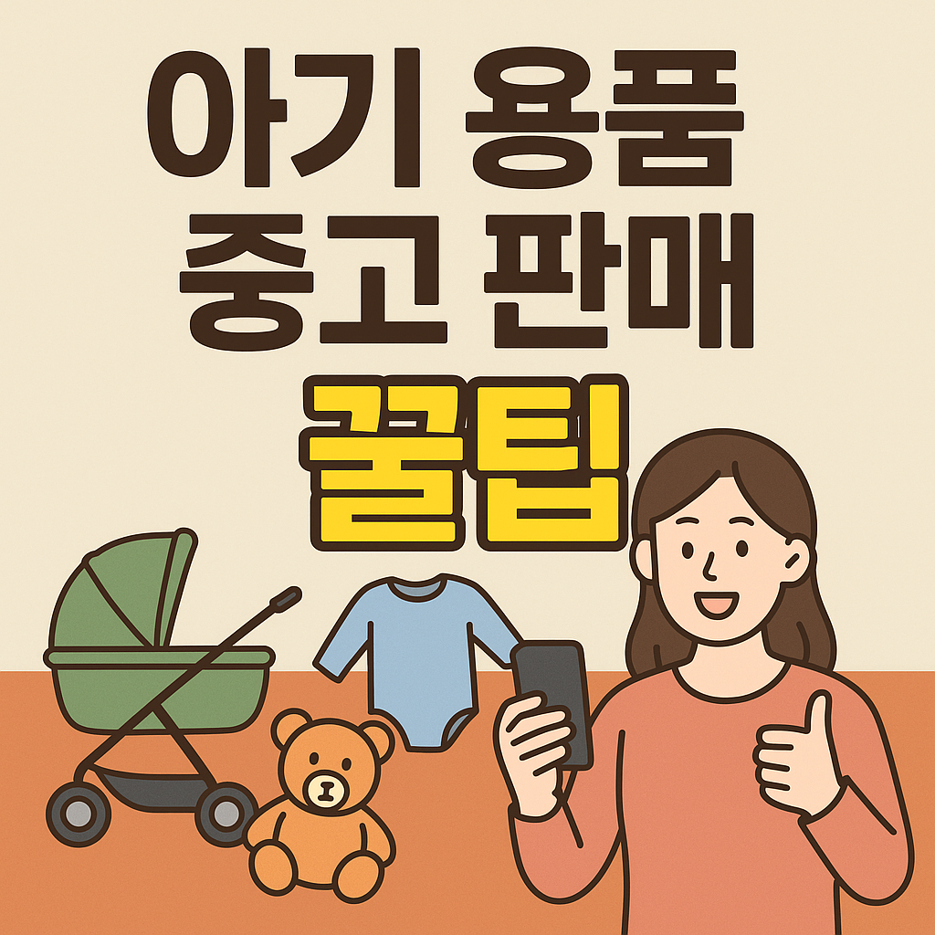 아기 용품 중고 판매 꿀팁