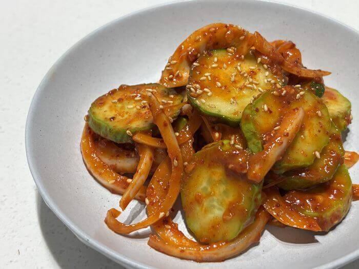 완성된 오이무침