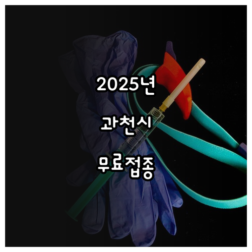 2025 과천시 인플루엔자 접종: 만..