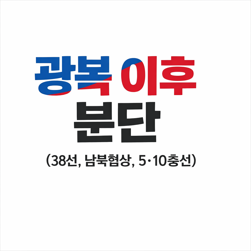 광복 이후 분단 (38선, 남북협상, 5·10총선)