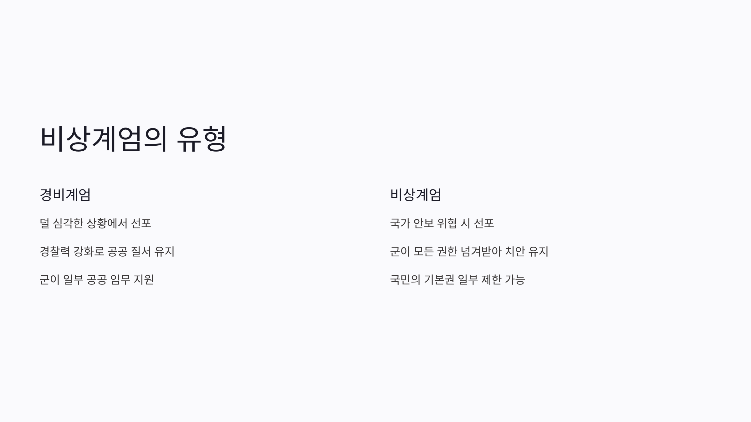 비상계엄 뜻