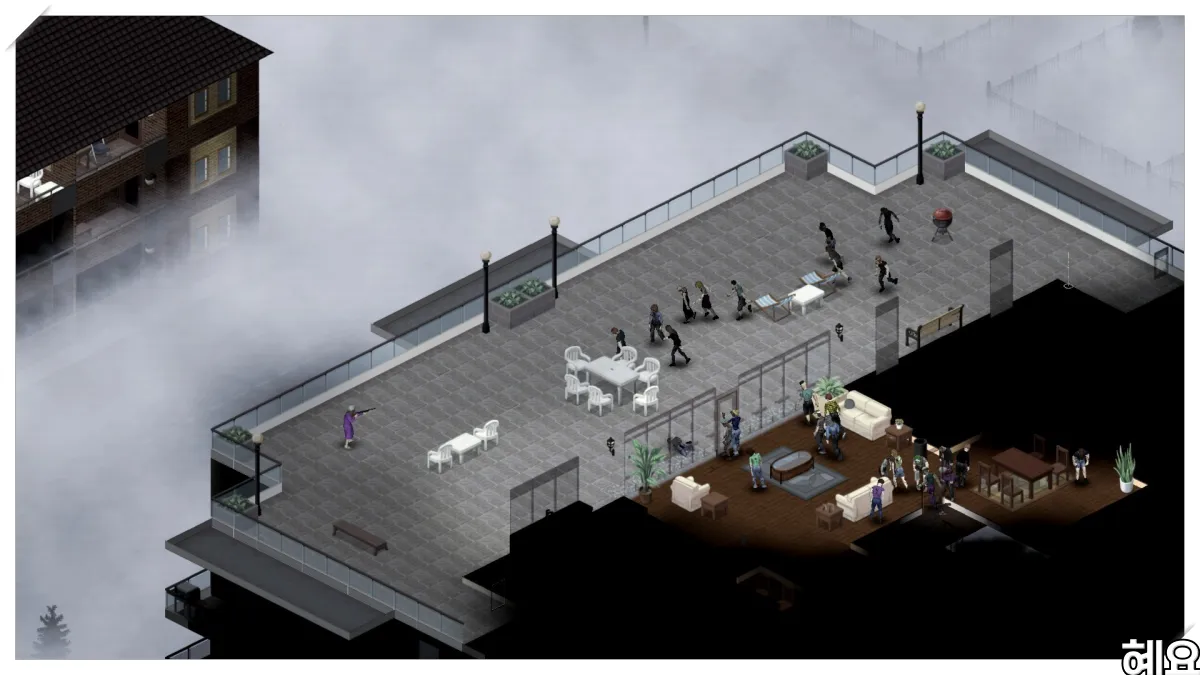 좀비에게-총을-겨누고-있는-사람