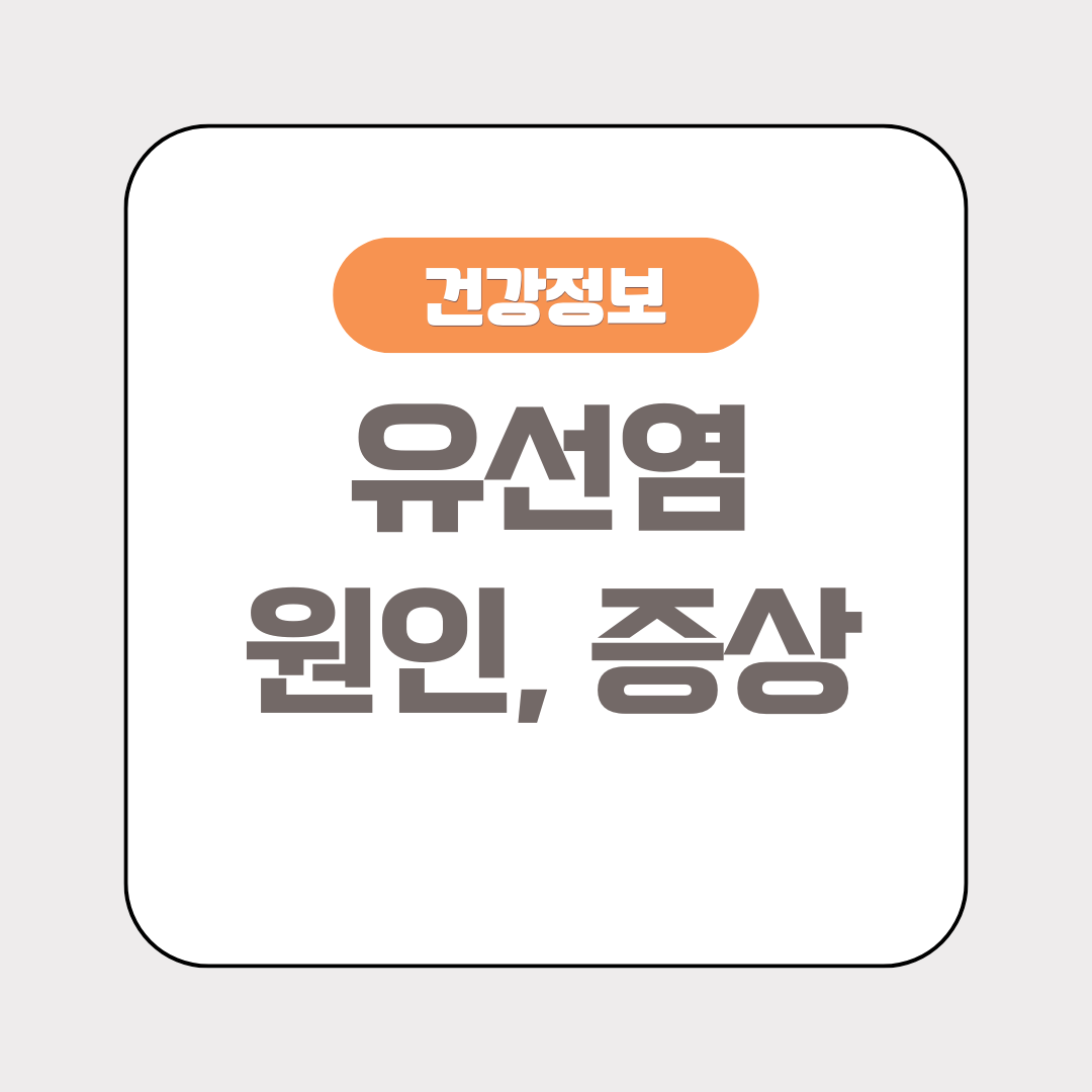 유선염, 더 이상 혼자 끙끙 앓지 마세요! 원인부터 치료까지 속시원하게 알려드립니다.