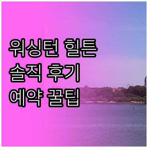 가성비 워싱턴 힐튼 추천 솔직 후기 ..