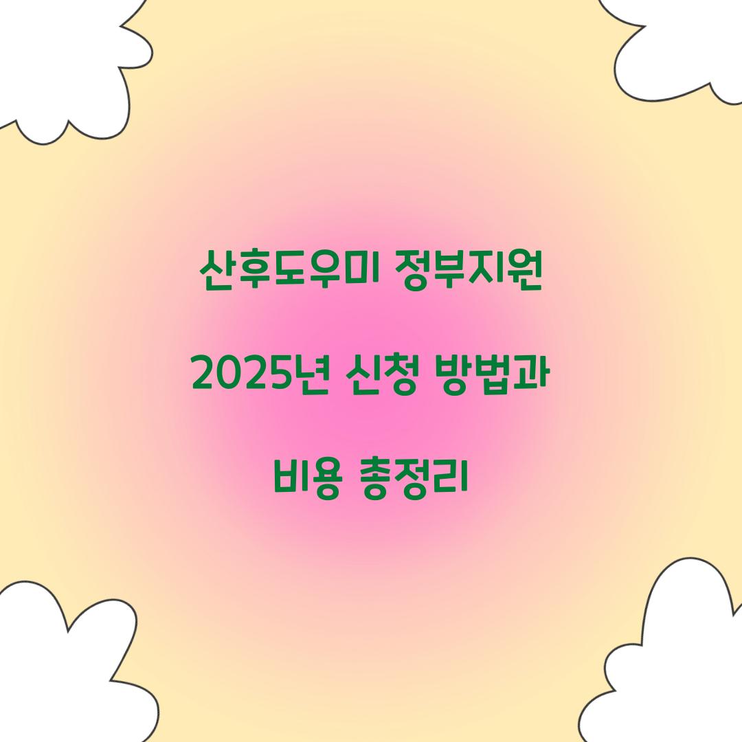 산후도우미 정부지원