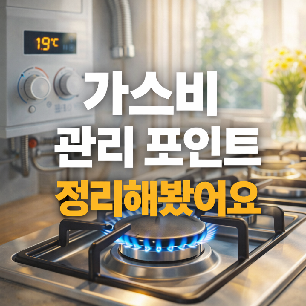 도시가스 요금 줄이는 데 효과 있었던 생활 관리 포인트 정리