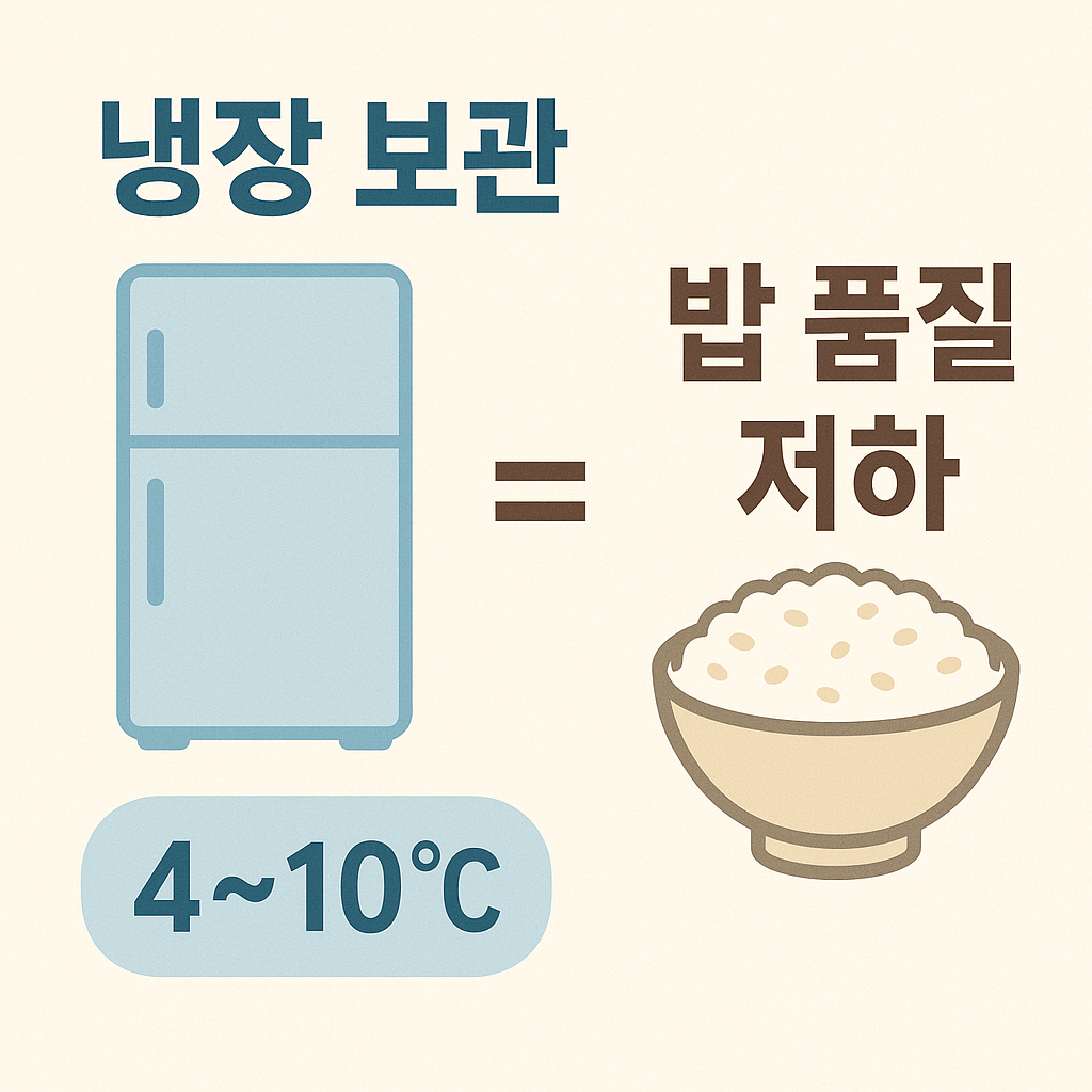 냉장 보관은 밥을 가장 빨리 망가뜨린다