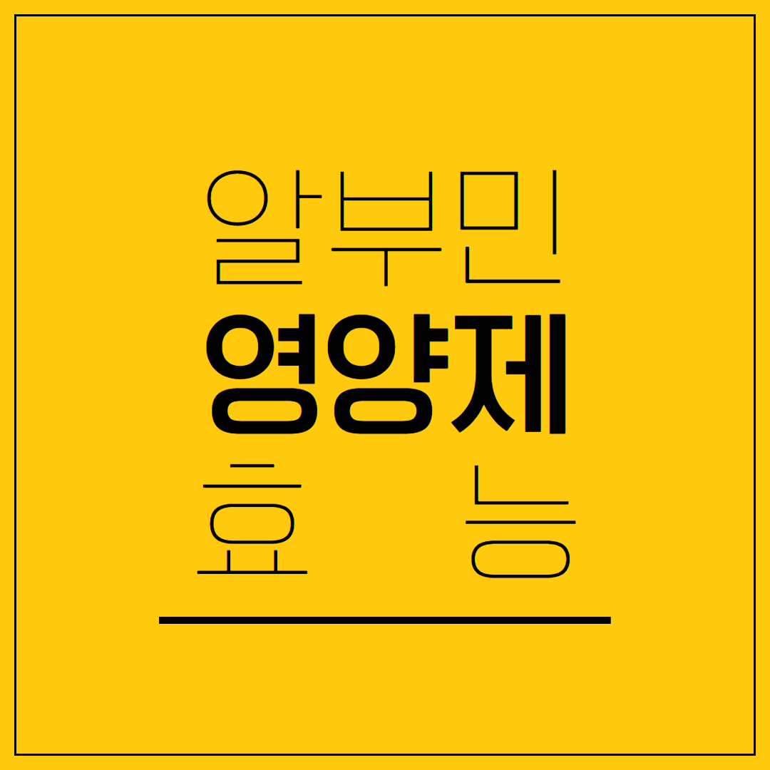 알부민 영양제 효능, 매일 챙겼더니 달라진 내 몸 상태