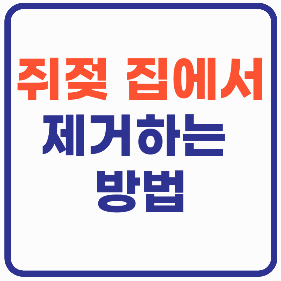 쥐젖 집에서 제거하는 방법!