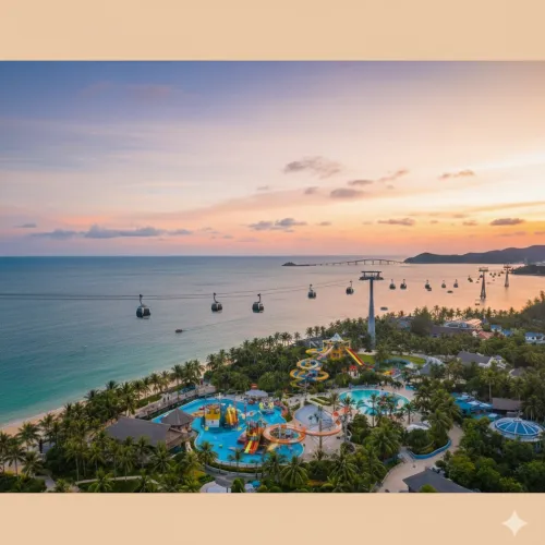 푸꾸옥-혼똔섬-케이블카-아쿠아토피아-전경