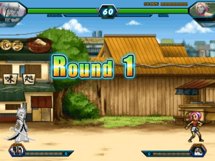 나루토-vs-블리치-3.5-플래시게임-시작-화면