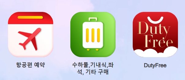 수하물 추가 및 좌석 지정 등 부가 서비스를 선택하는 화면