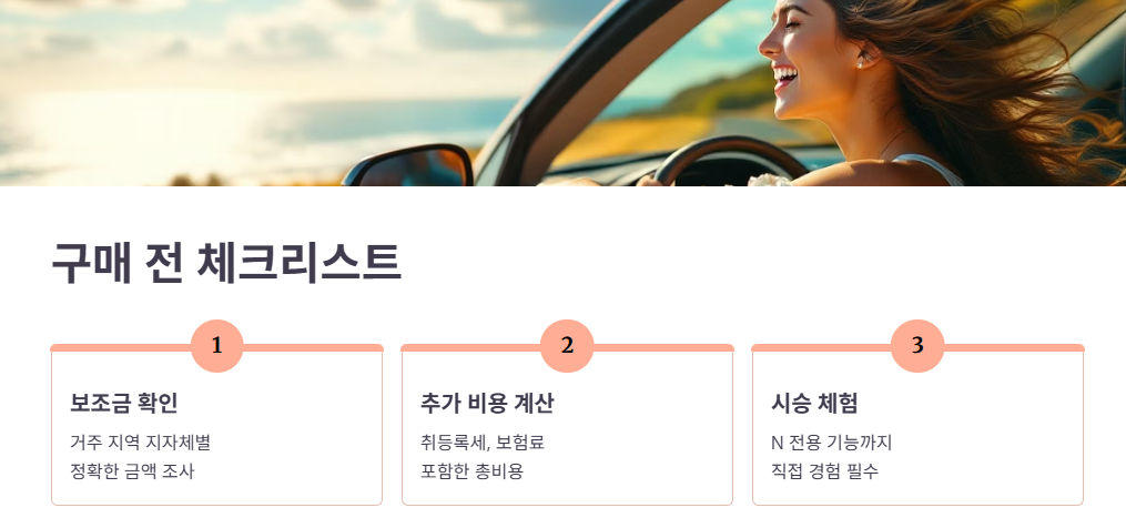 최종 구매 체크리스트