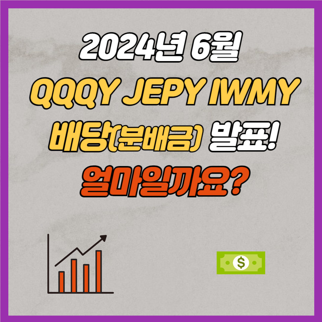 6월 QQQY JEPY IWMY 배당발표