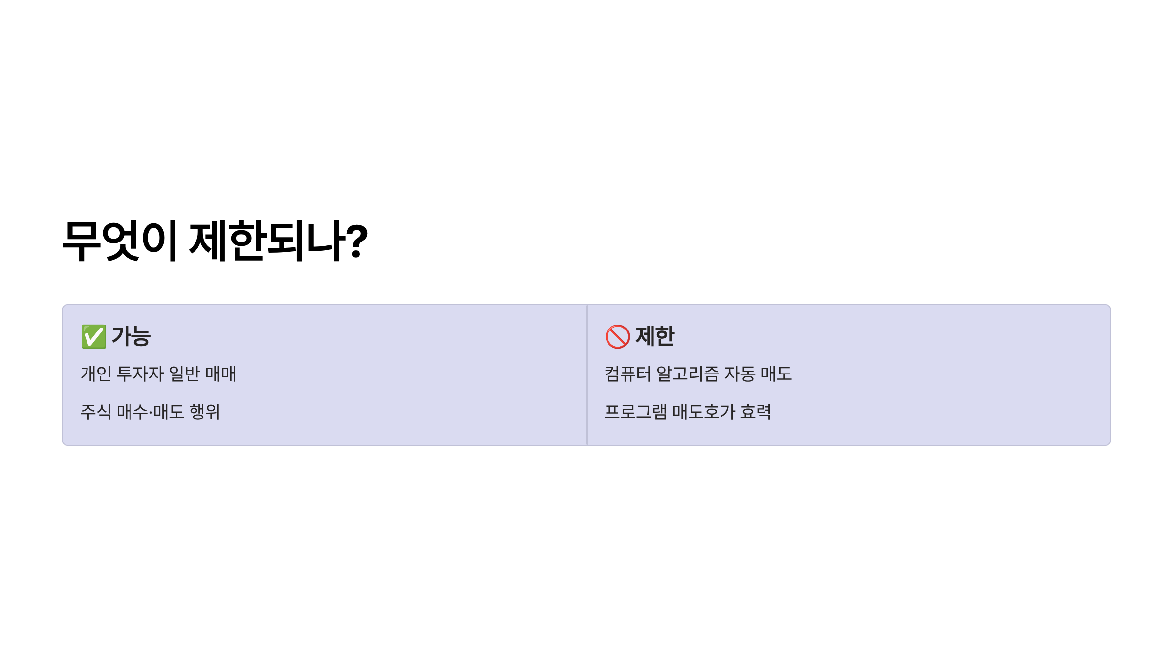 매도 사이드카란