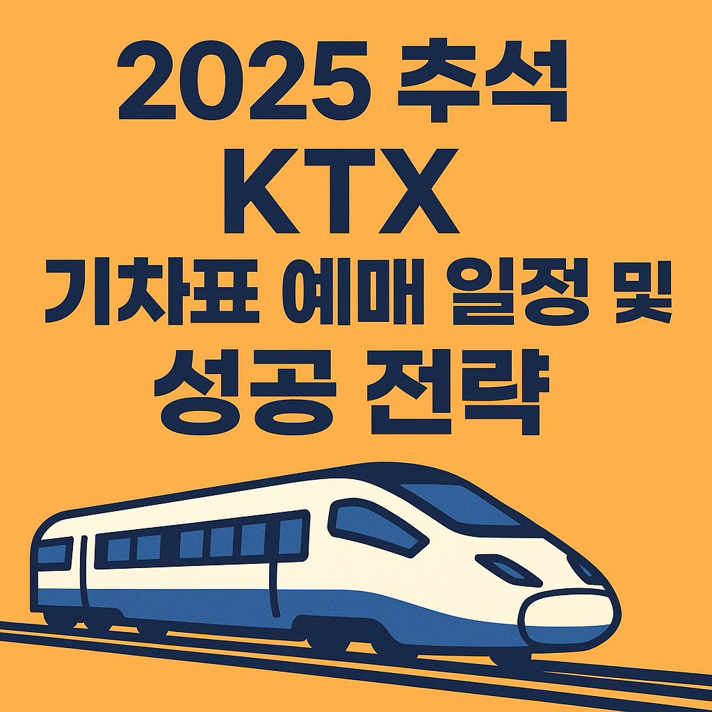 2025 추석 한가위 KTX 기차표 예매 성공 전략