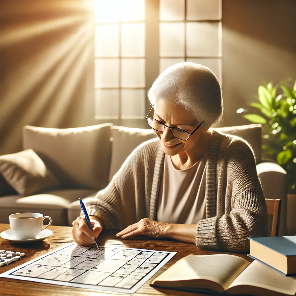 치매 예방과 두뇌 건강 루틴을 상징적으로 담아낸 이미지