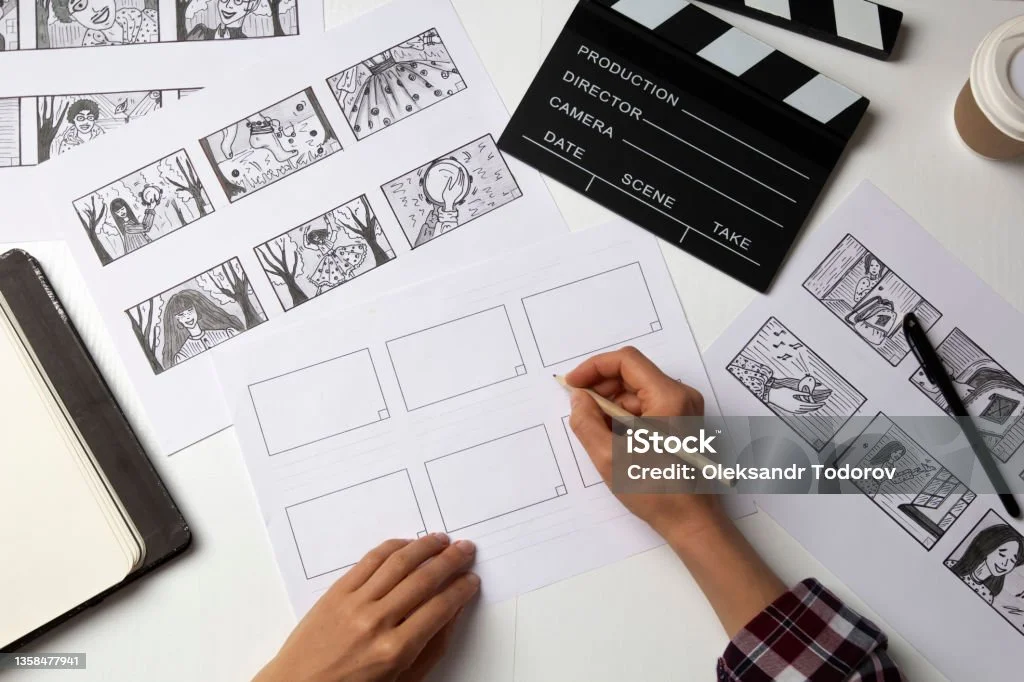 스토리 형식으로 구성된 이야기 그림 예시