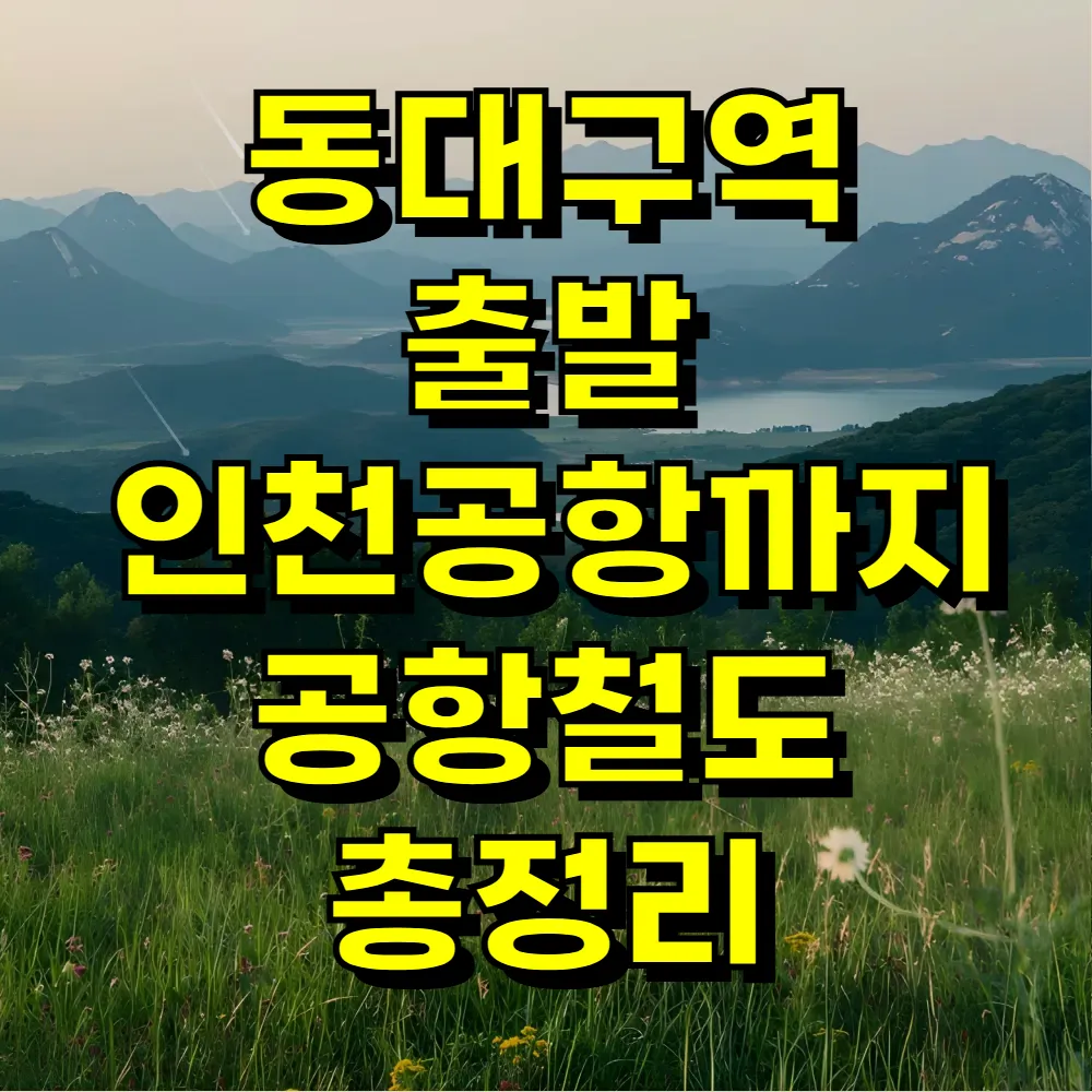 동대구역 출발 인천공항까지 공항철도 총정리