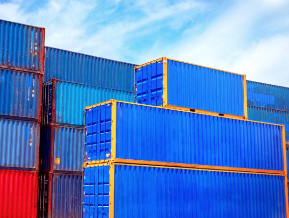 무역 콘테이너 박스 사진