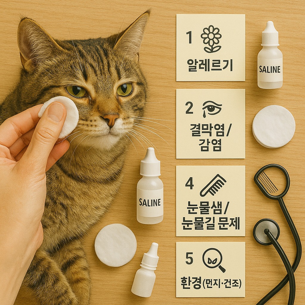 고양이 눈곱 많을 때 의심해야 할 5가지 원인
