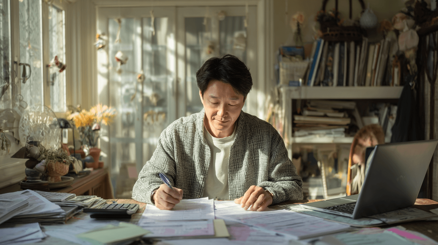 서류를-작성중인-남성