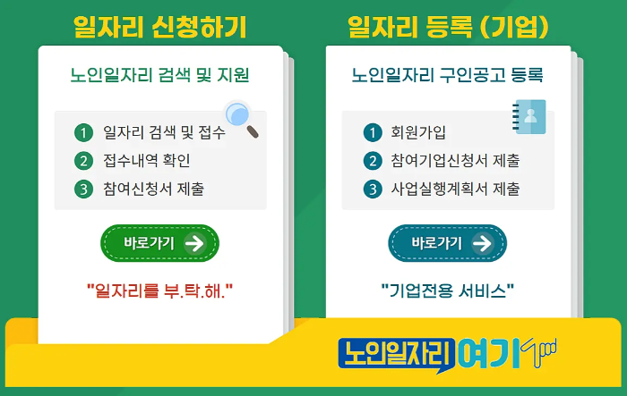 노인일자리 신청하기