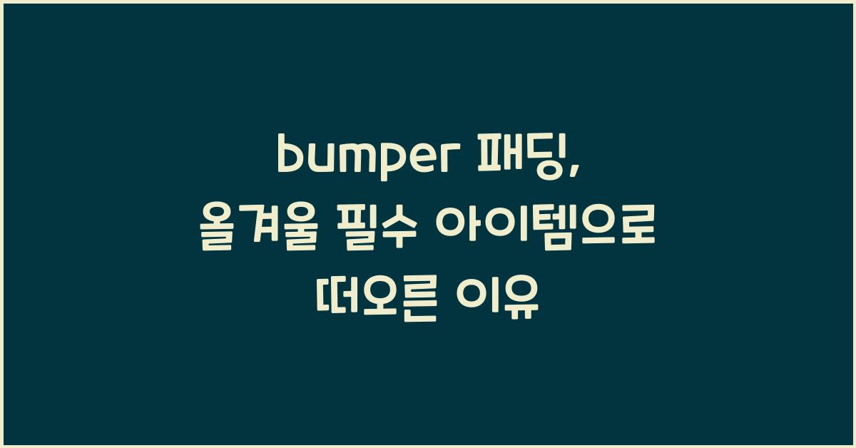 bumper 패딩